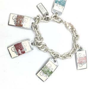 Coach Jewelry - Authentic COACH Sterling Silver Tag Charm Bracelet Coach Jewelry - Authentic COACH Sterling Silver Tag Charm Bracelet